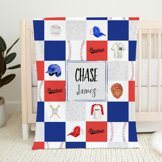 Baseball Personalized Blanket For Boy