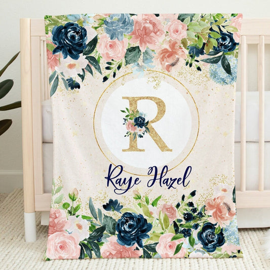 Moonlight Lullabies Personalized Blanket for Girl