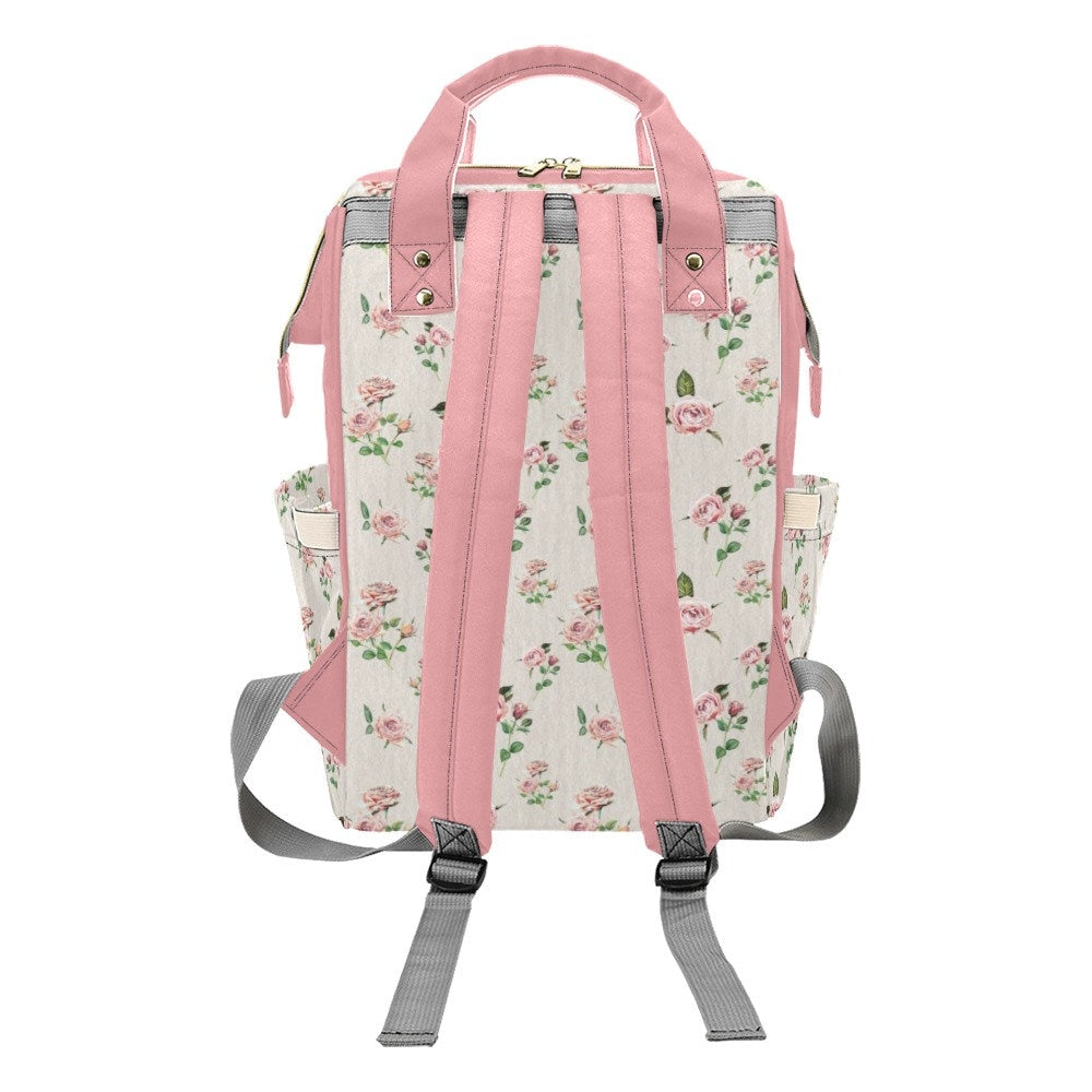 Vintage Roses Personalized Diaper Bag
