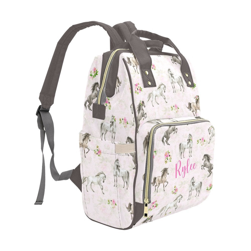 Horses Personalized Diaper Bag