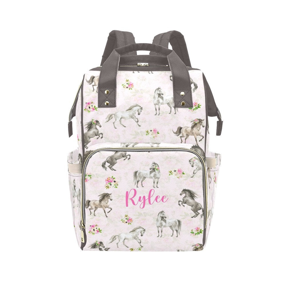 Horses Personalized Diaper Bag