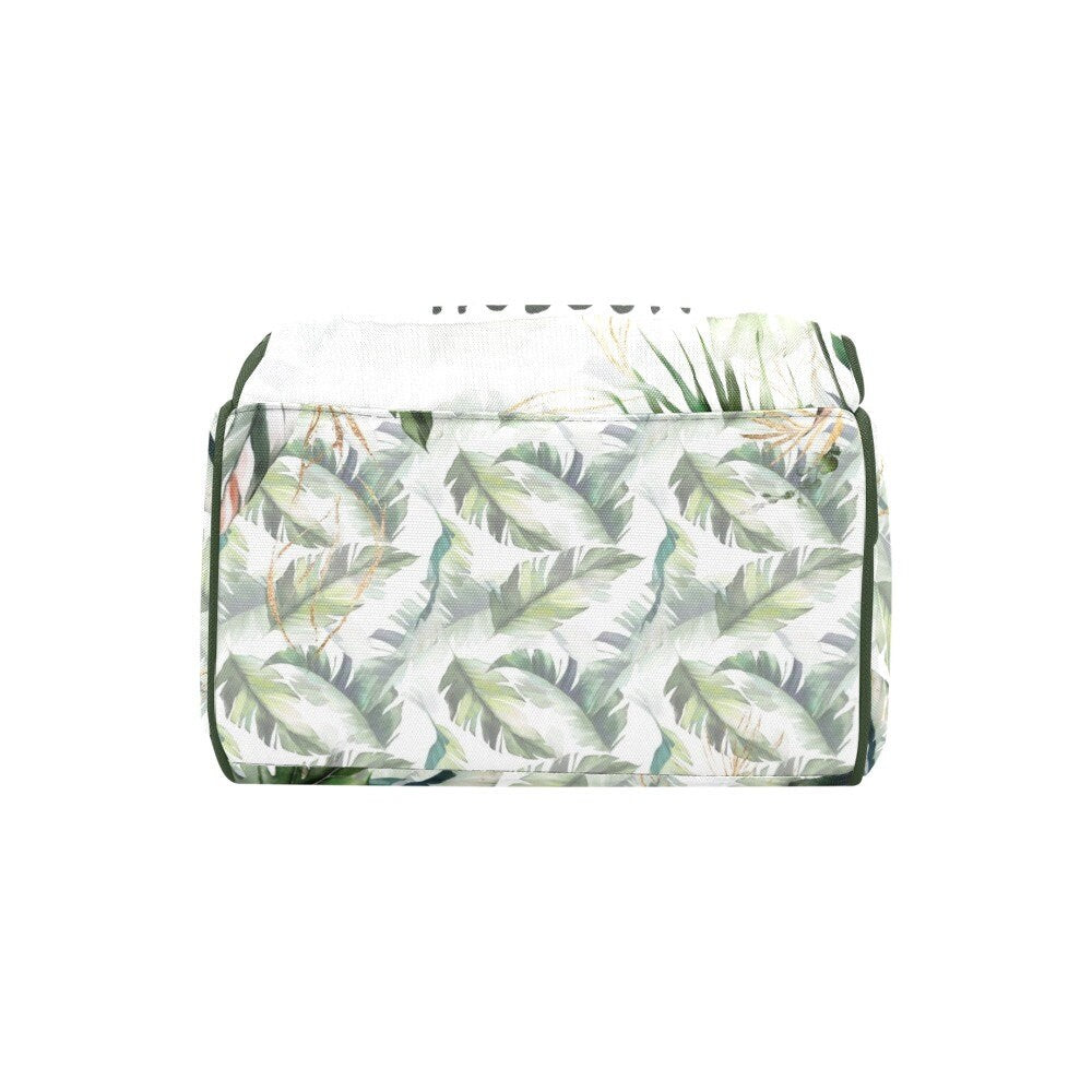 Tropical with Safari Animals Personalized Diaper Bag