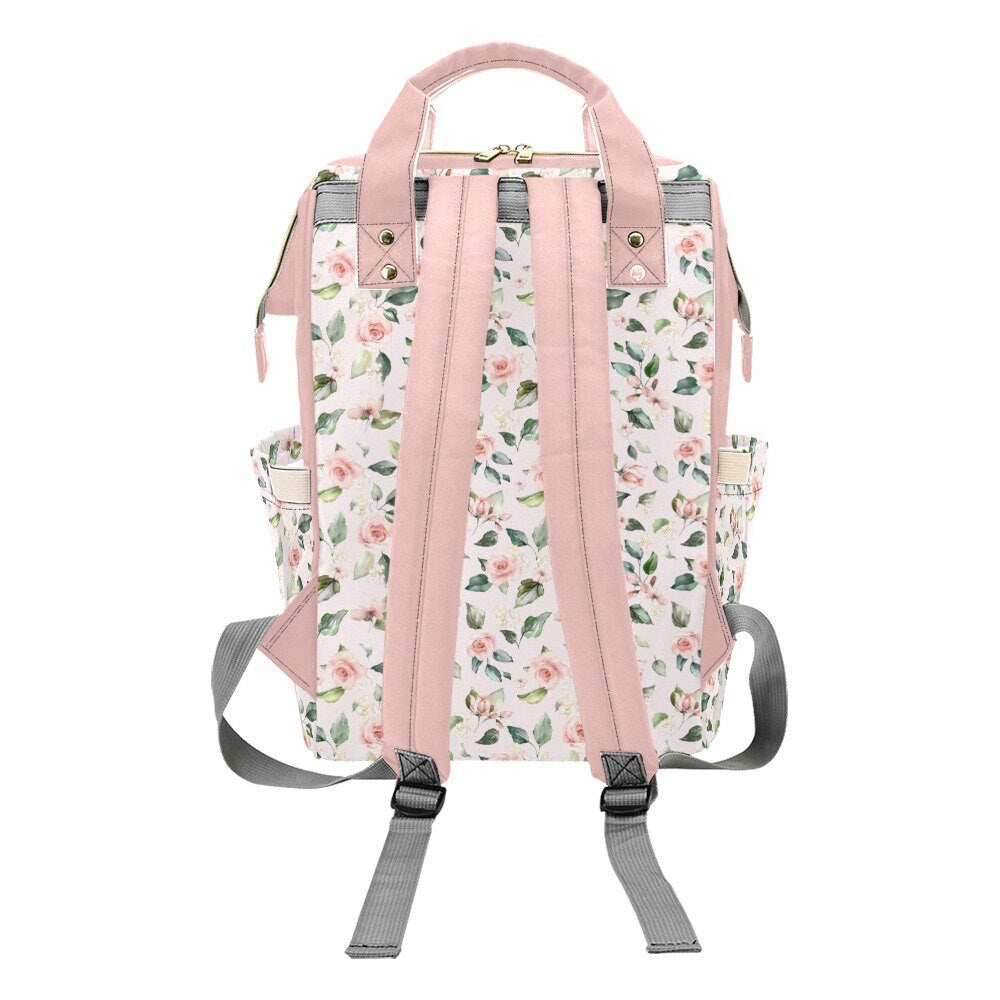 Roses Garden with Safari Animals Personalized Diaper Bag
