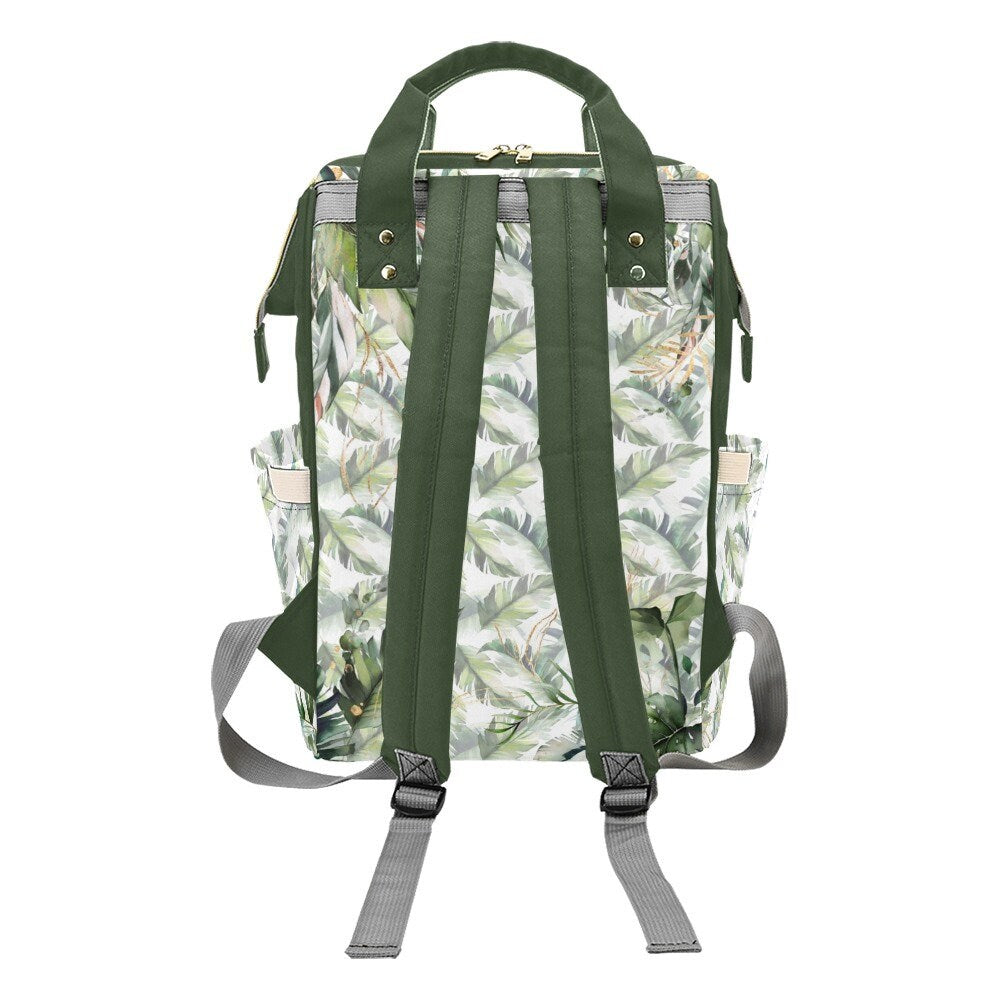 Tropical with Safari Animals Personalized Diaper Bag
