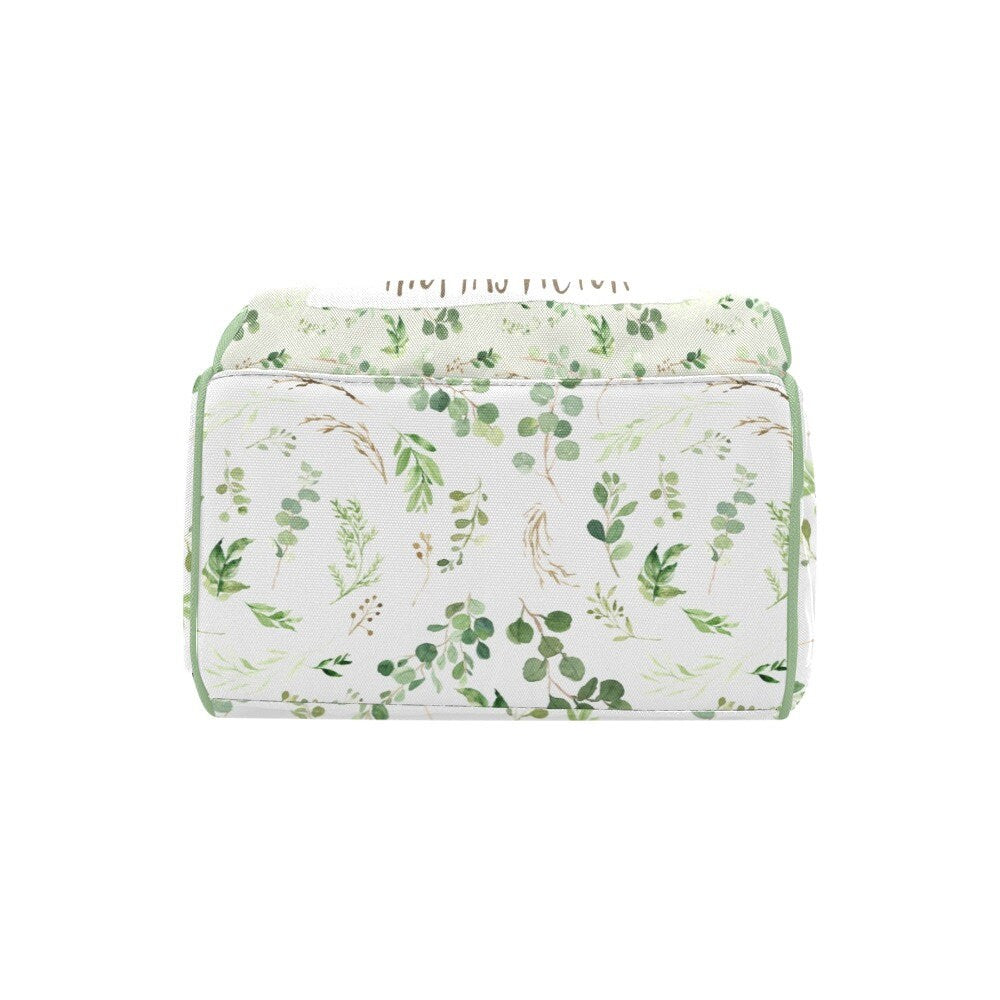 Greenery with Dinosaurs Personalized Diaper Bag