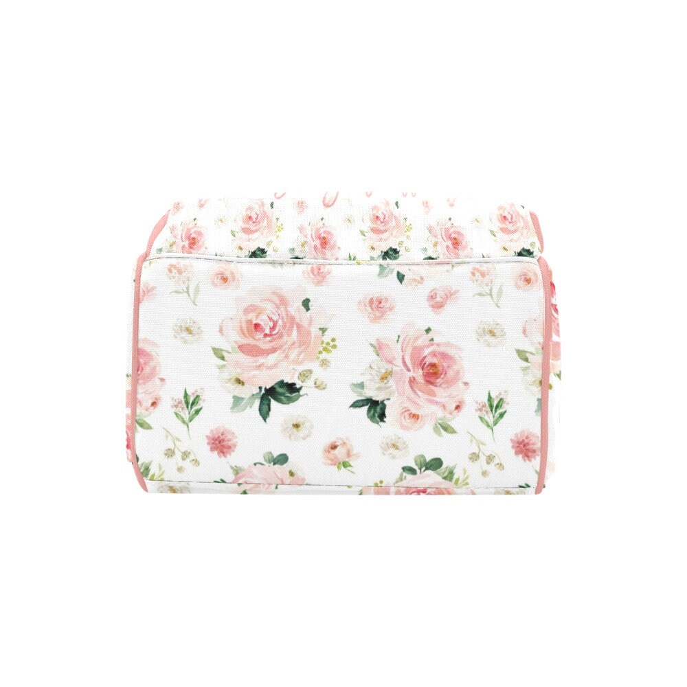 Blush Florals with Butterfly Personalized Diaper Bag