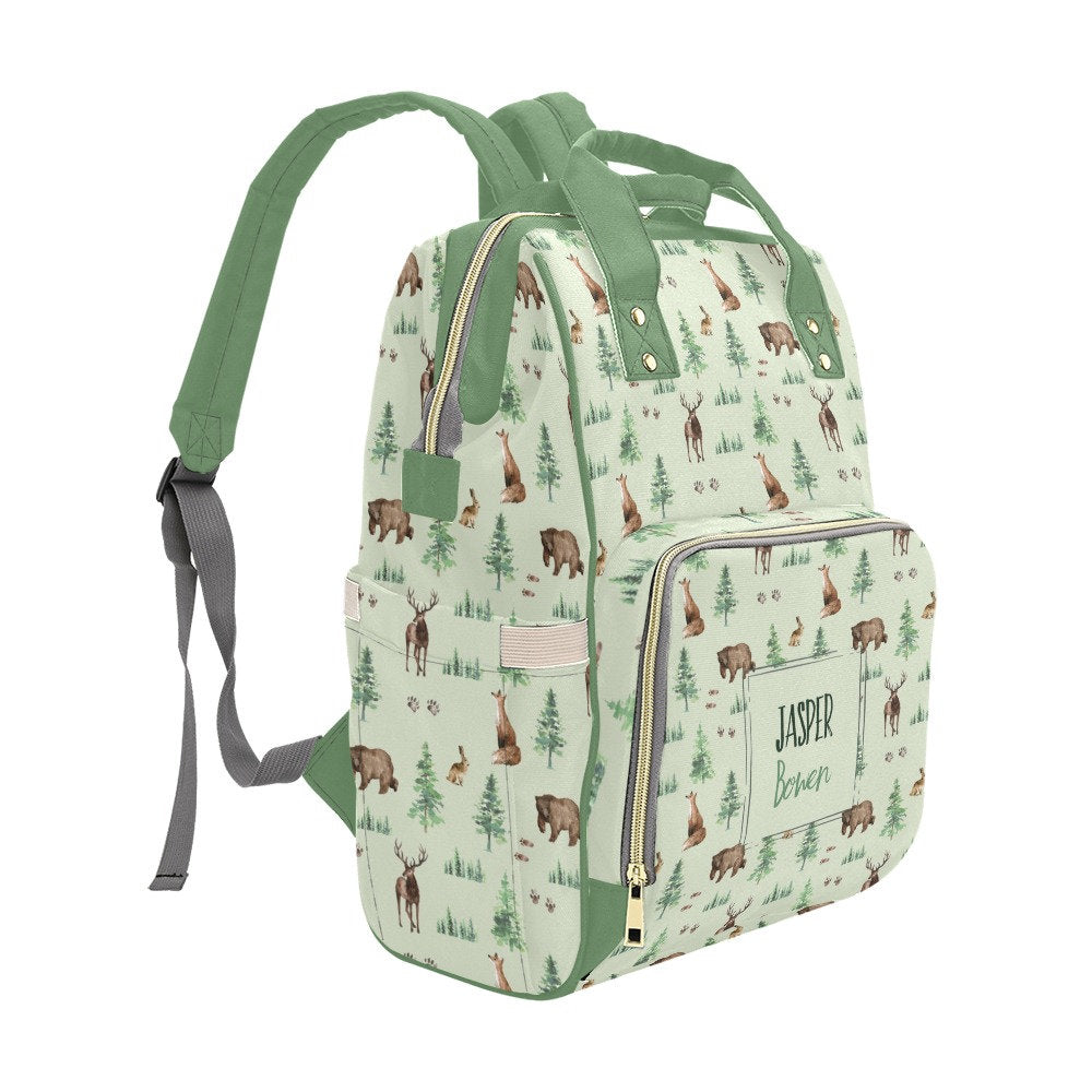 Forest Animals Personalized Diaper Bag