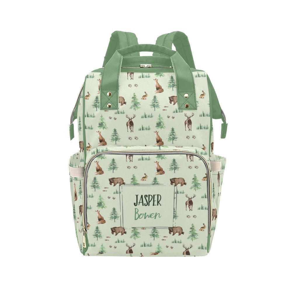 Forest Animals Personalized Diaper Bag