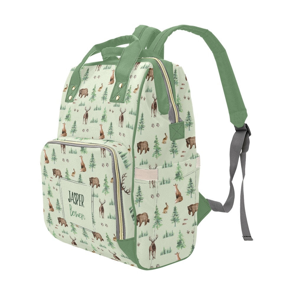 Forest Animals Personalized Diaper Bag