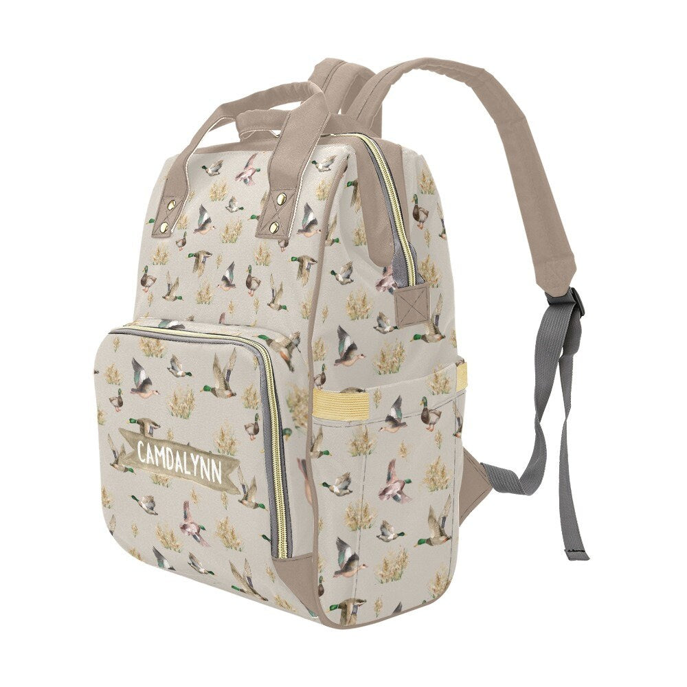 Mallard Duck Personalized Diaper Bag