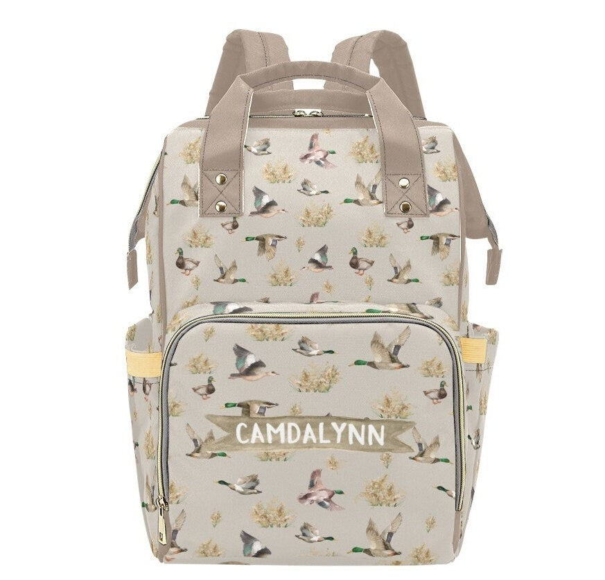 Mallard Duck Personalized Diaper Bag