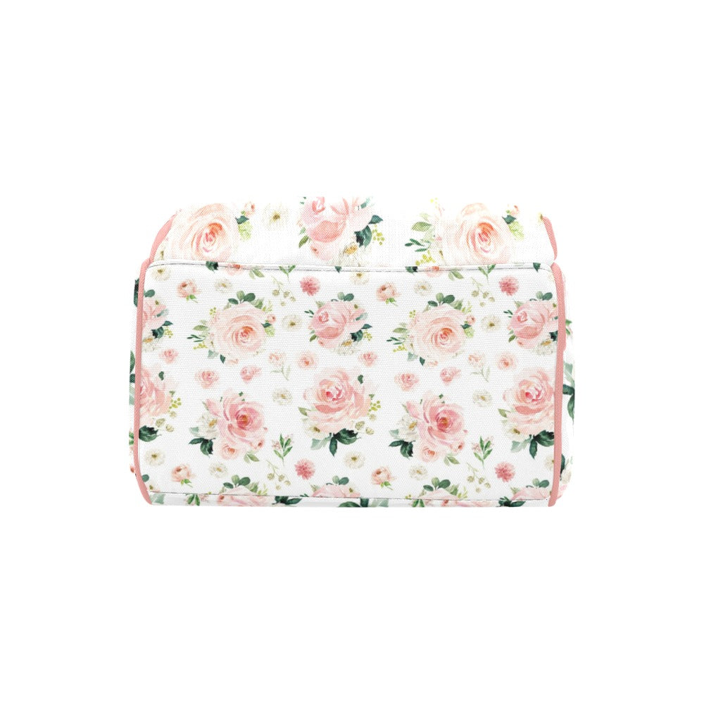 Blush Florals Personalized Diaper Bag
