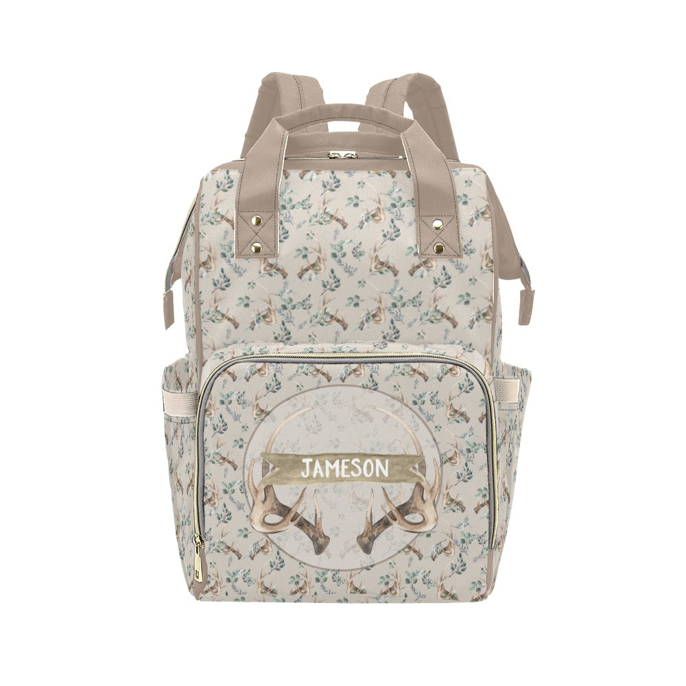 Boho Antlers Personalized Diaper Bag