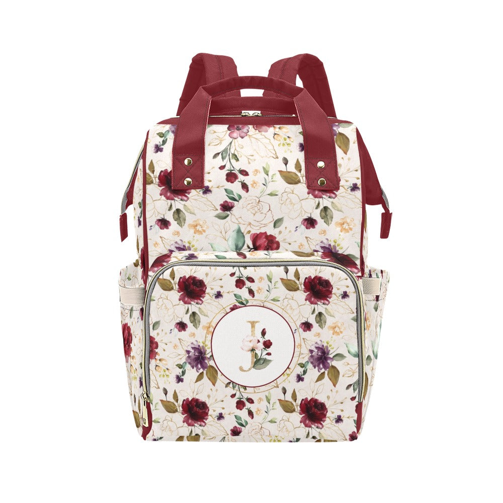 Burgundy Personalized Diaper Bag