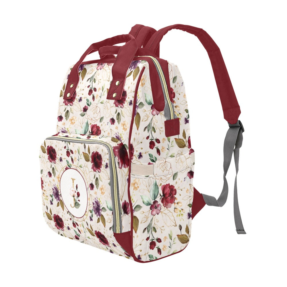 Burgundy Personalized Diaper Bag