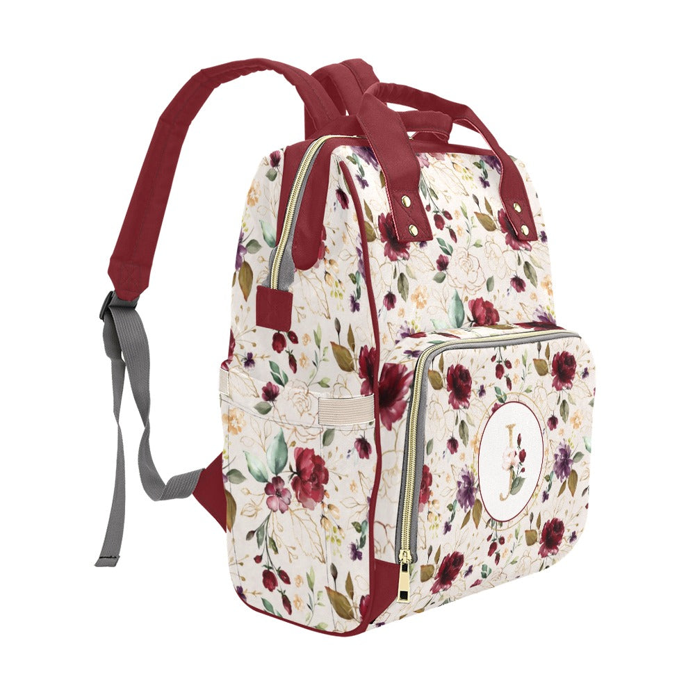 Burgundy Personalized Diaper Bag