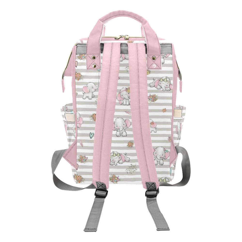Happy Elephants Personalized Diaper Bag