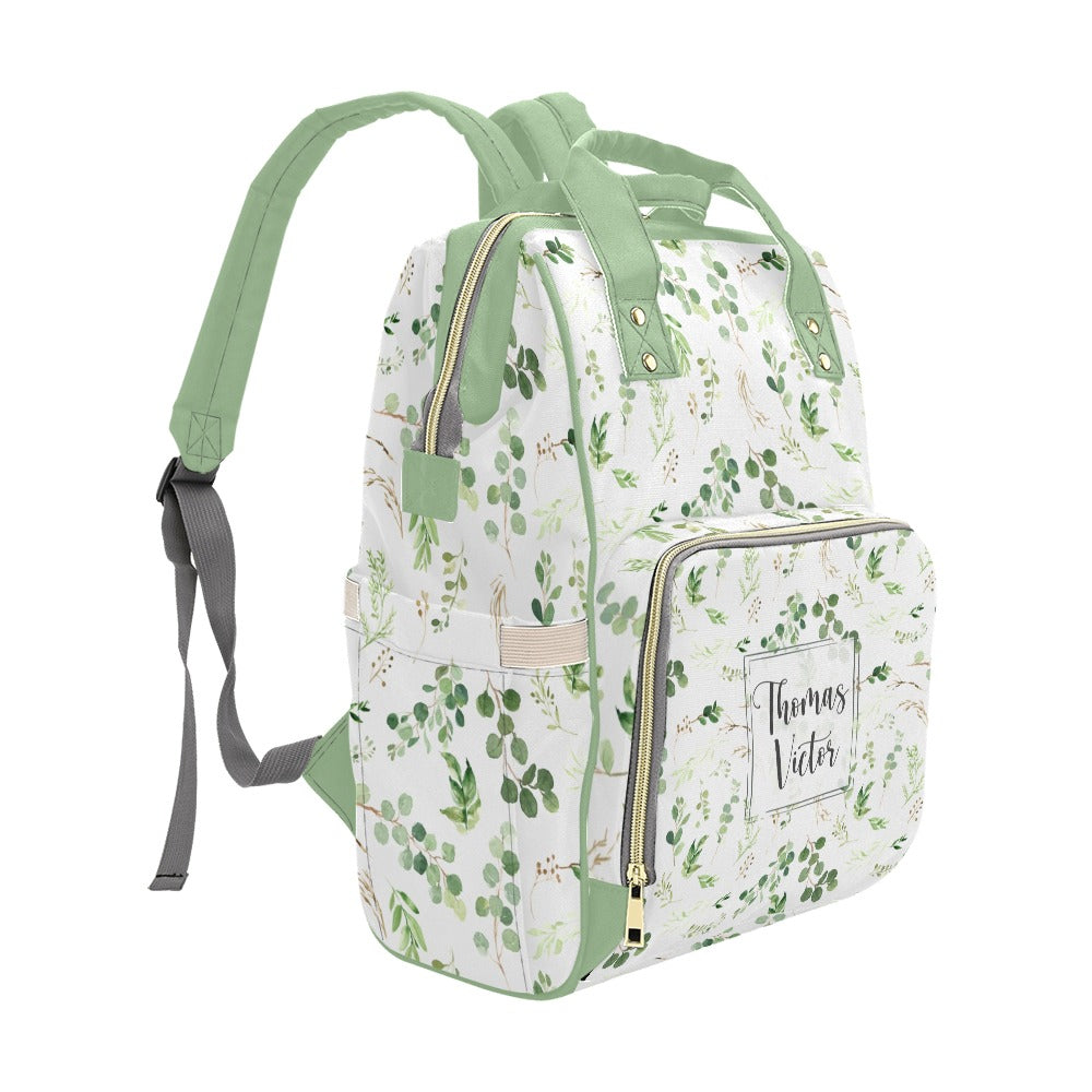 Greenery Personalized Diaper Bag