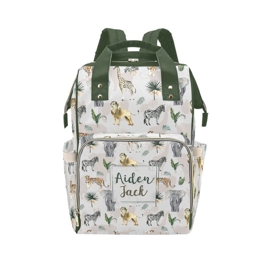 Safari Animals Personalized Diaper Bag