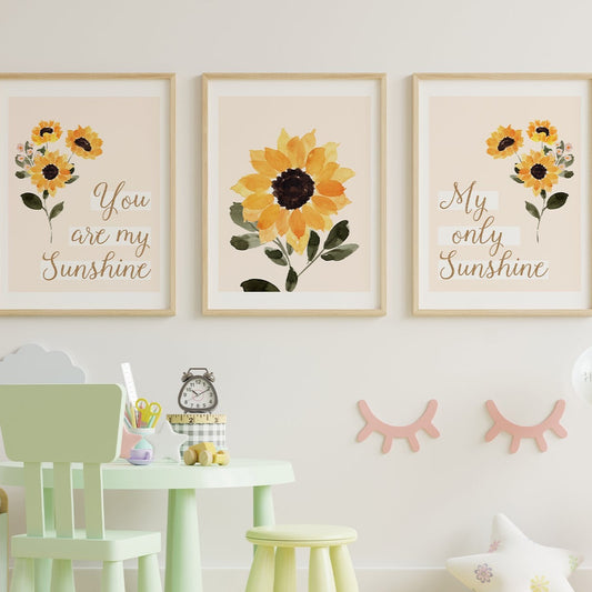 Hello Sunshine Sunflowers 3 Piece Wall Art