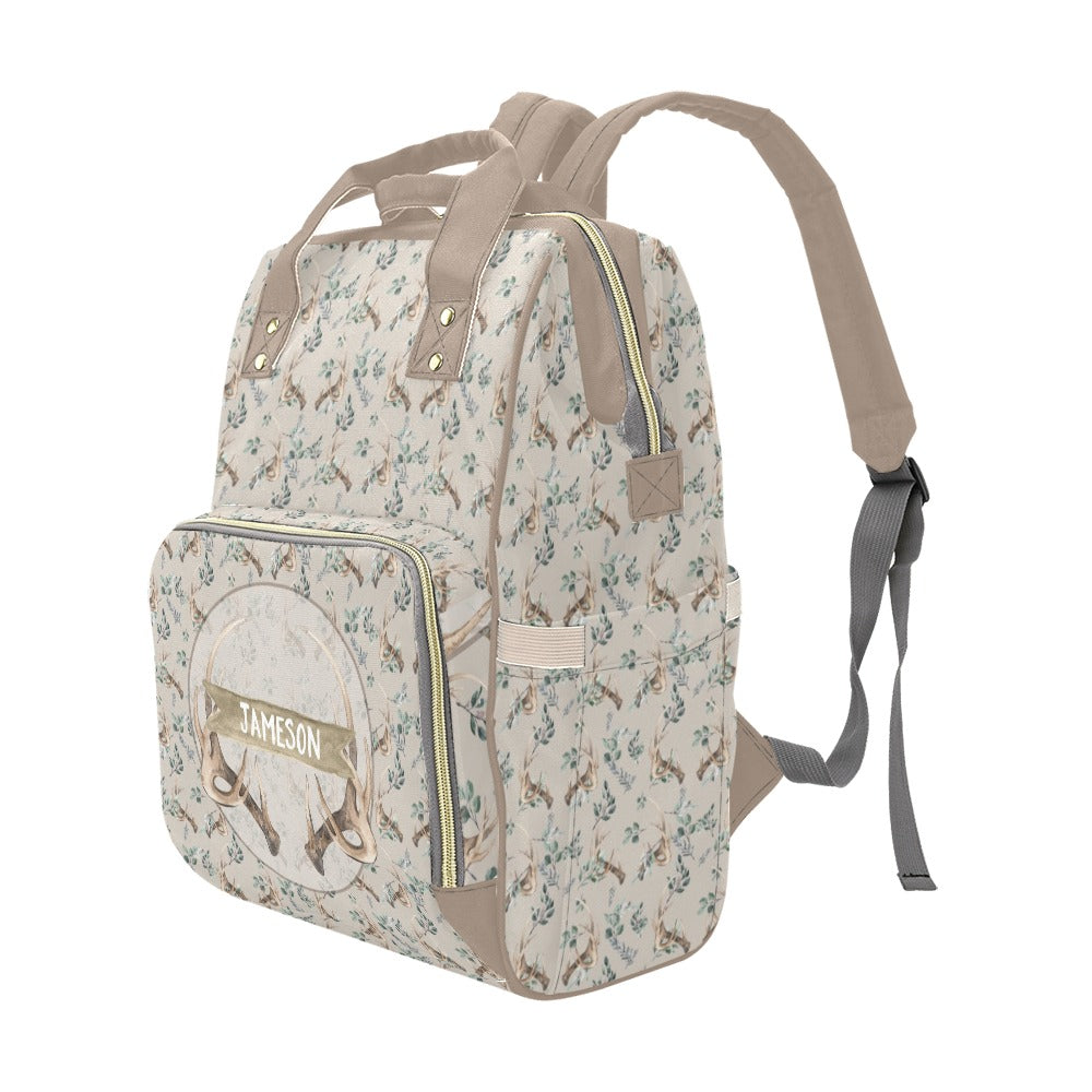 Boho Antlers Personalized Diaper Bag