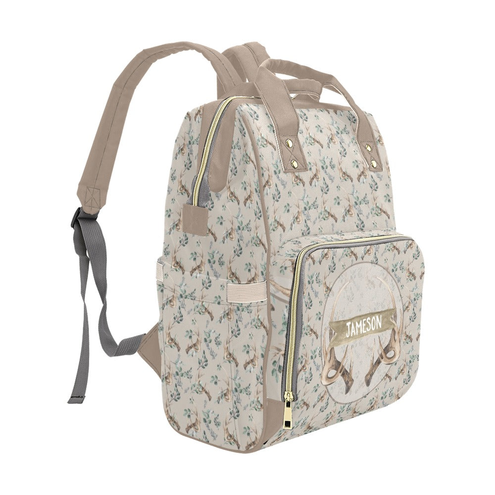 Boho Antlers Personalized Diaper Bag