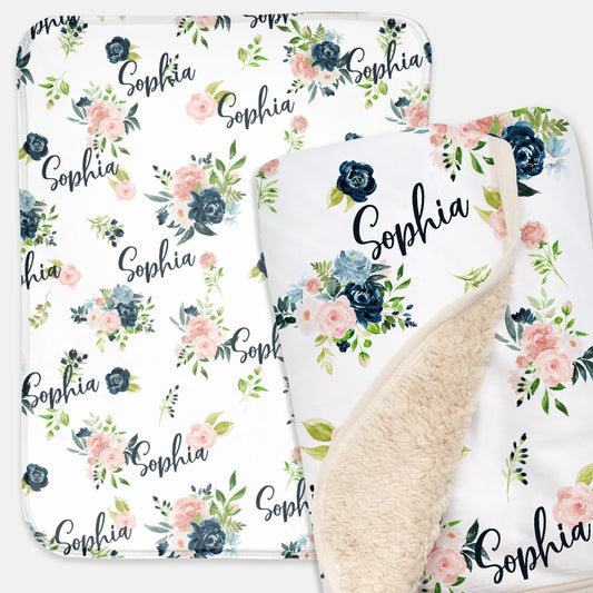 Moonlight Lullabies Personalized Blanket for Girl