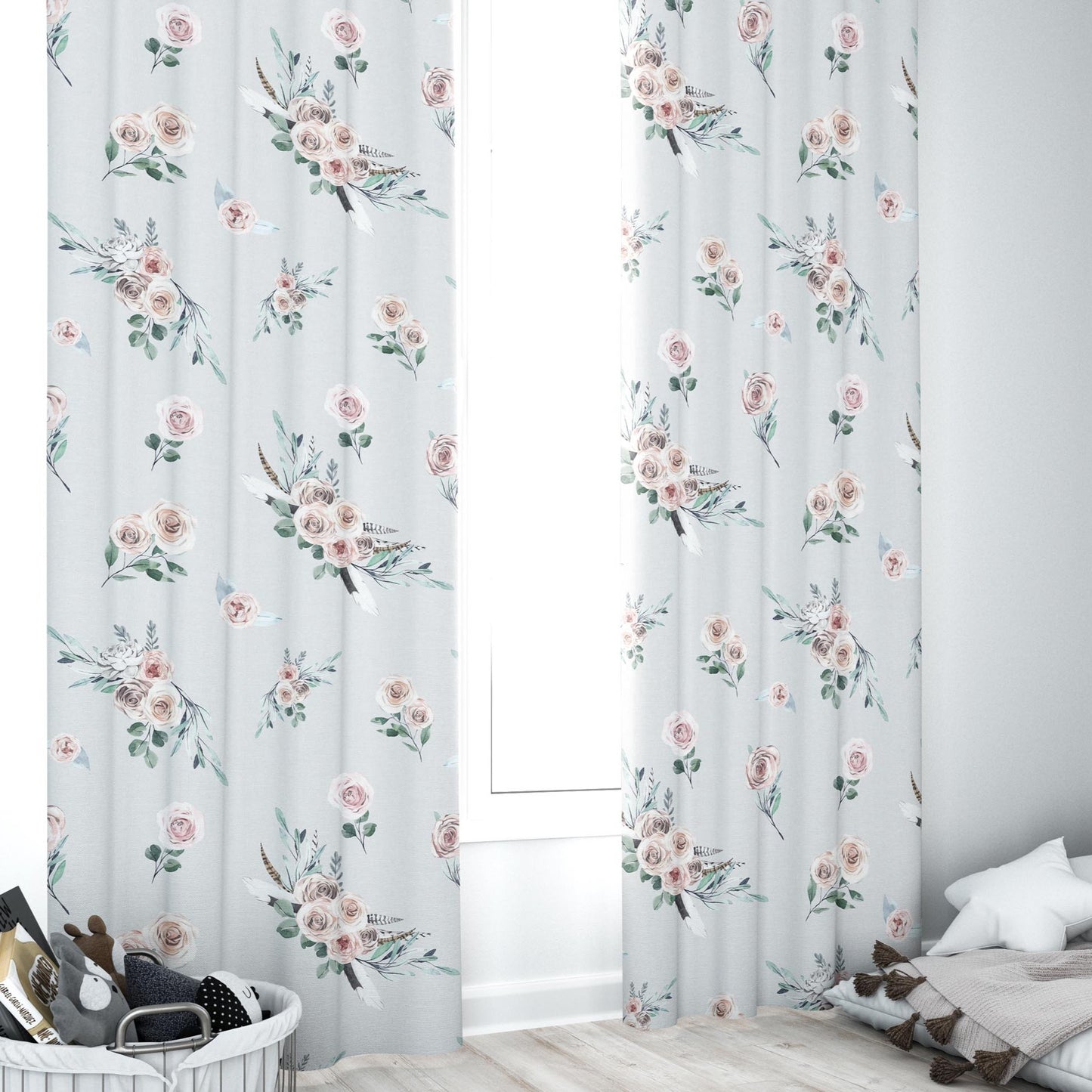 Modern Boho Blackout Curtains for Girl's Room