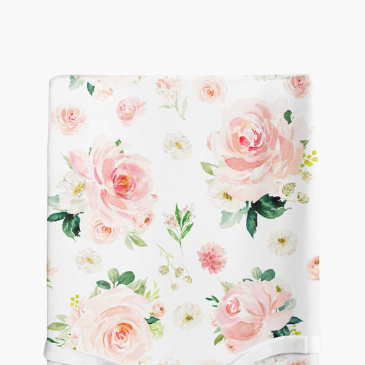 Blush Florals Changing Pad Cover for Girl