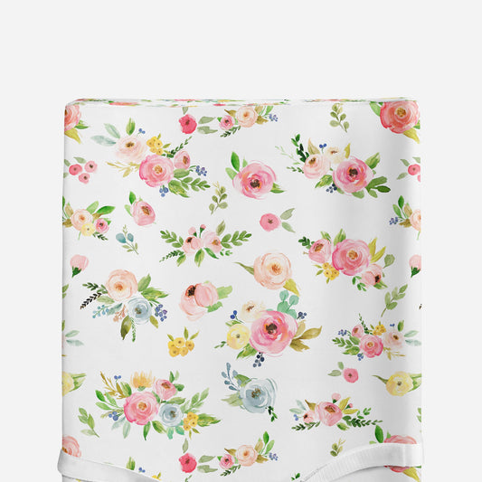 Summer Meadow Florals Changing Pad Cover for Girl