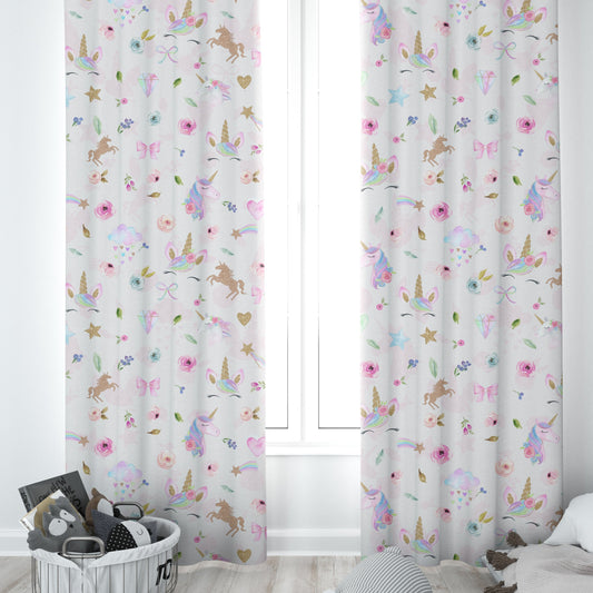 Magical Unicorns Blackout Curtains for Girl's Room