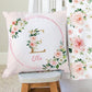 Blush Florals Monogramed Pillow for Girl