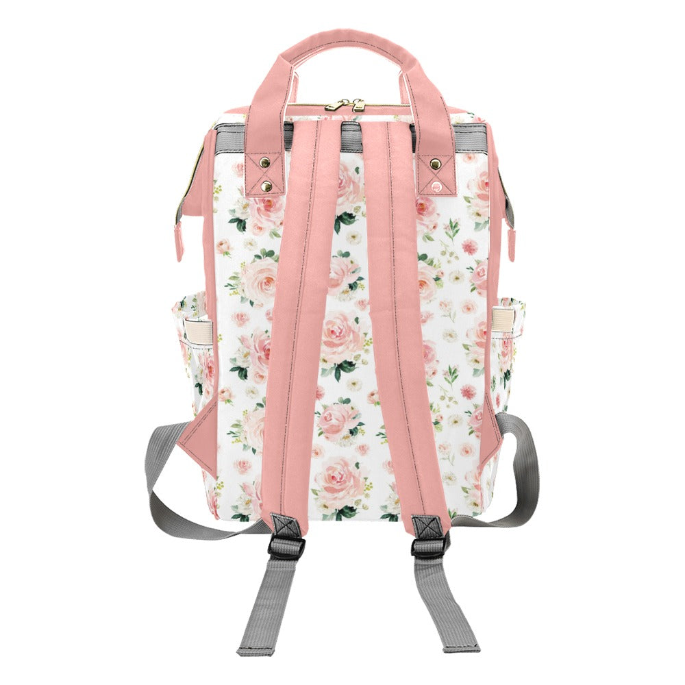 Blush Florals Personalized Diaper Bag