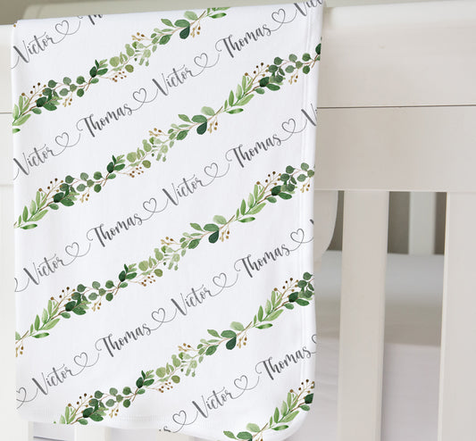 Greenery Swaddle Blanket