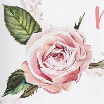 Vintage Roses Personalized Crib Sheet for Girl