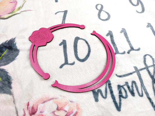 Flower Painted Milestone Blanket Marker