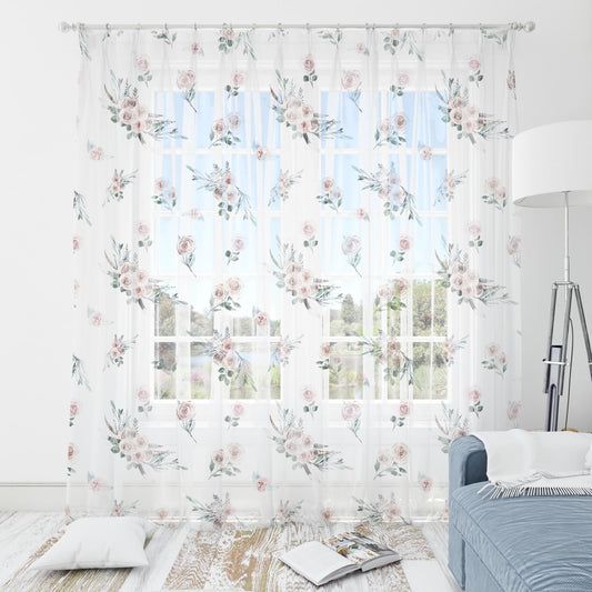 Modern Boho Sheer Curtains for Girl's Room