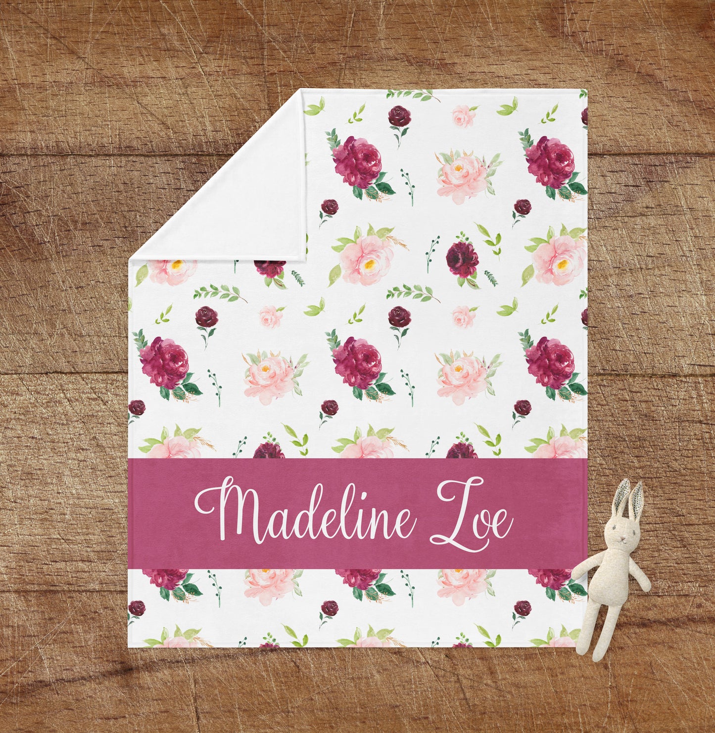 Maroon Dream Personalized Blanket for Girl