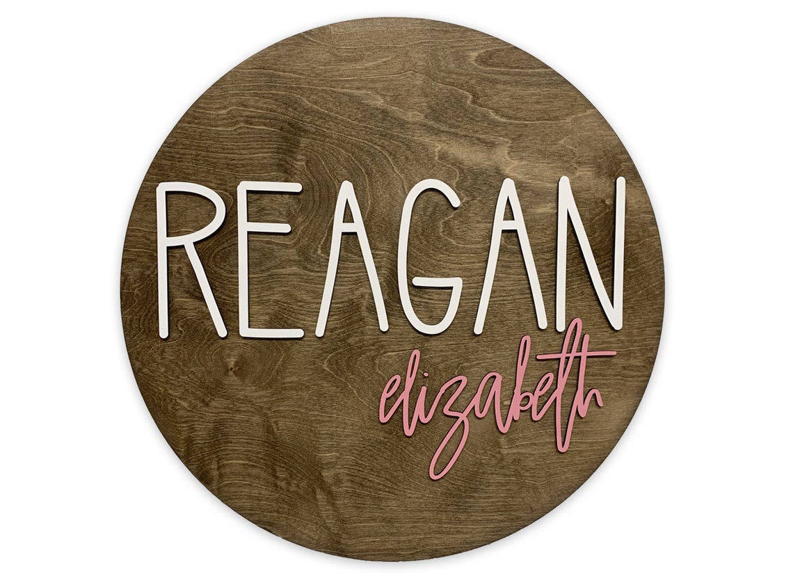 Custom Personalized Wooden Name Sign for Girl