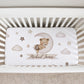 Teddy Bear Personalized Crib Sheet for Girl