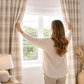 Neutral Plaid, Beige Plaid Blackout Curtains