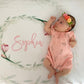 Tulips Personalized Crib Sheet for Girl