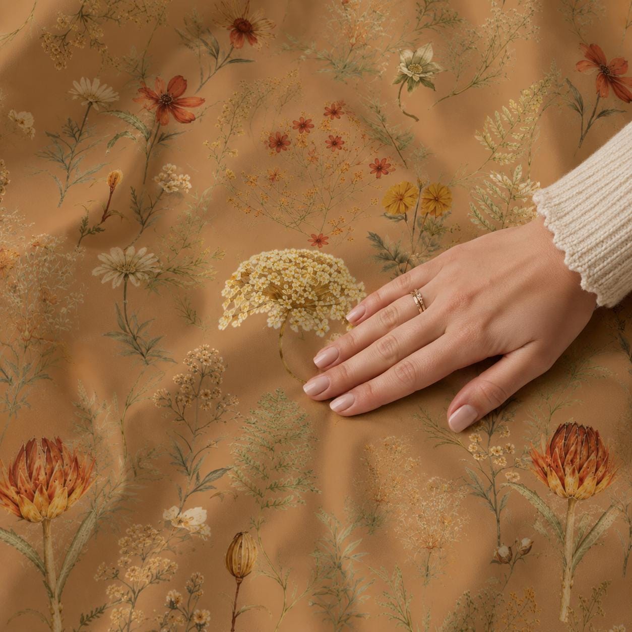 Boho Floral, Botanical Blackout Curtains