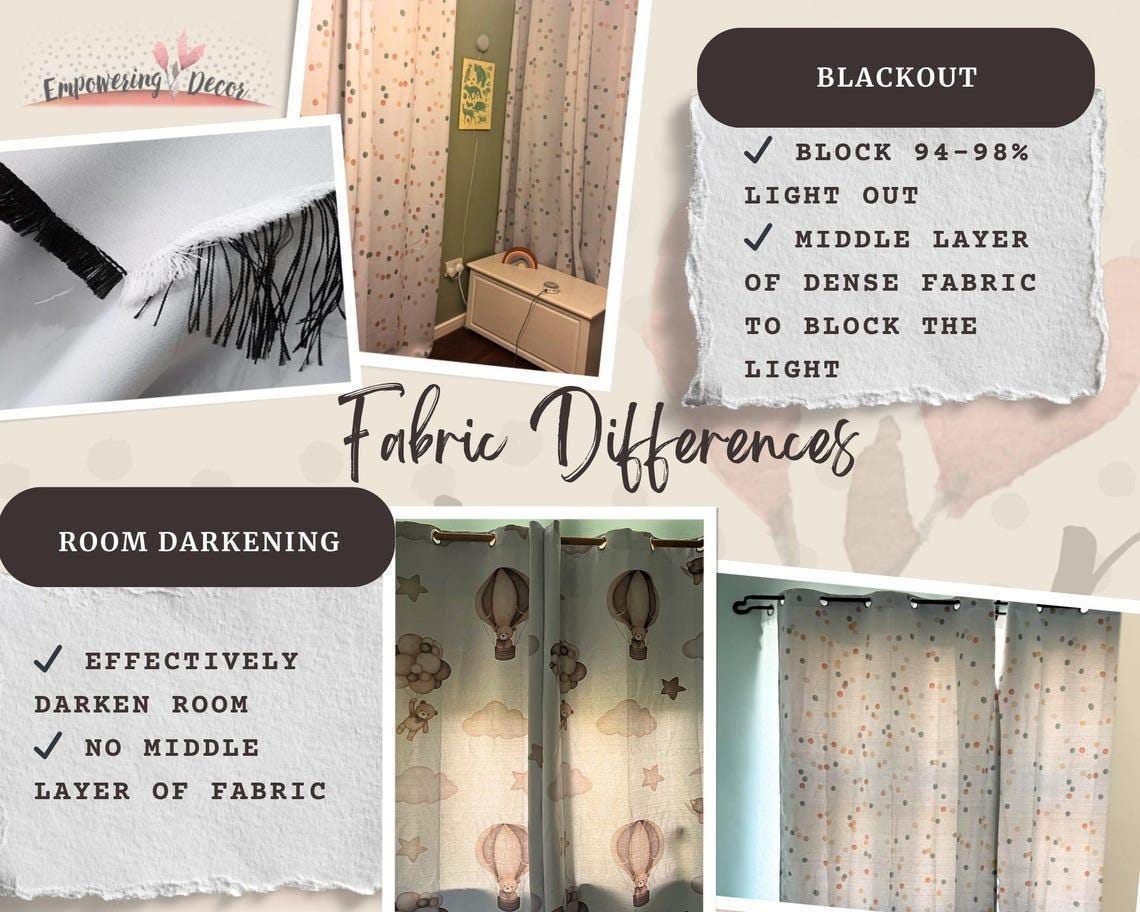 Green Floral Blackout Curtains