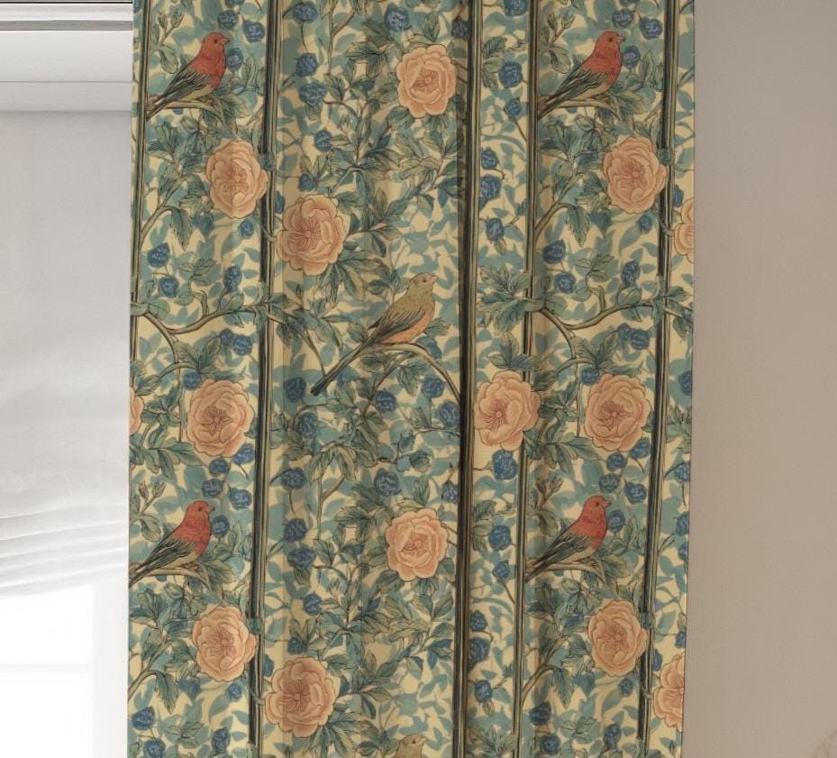 Bird Floral Blackout Blackout Curtains