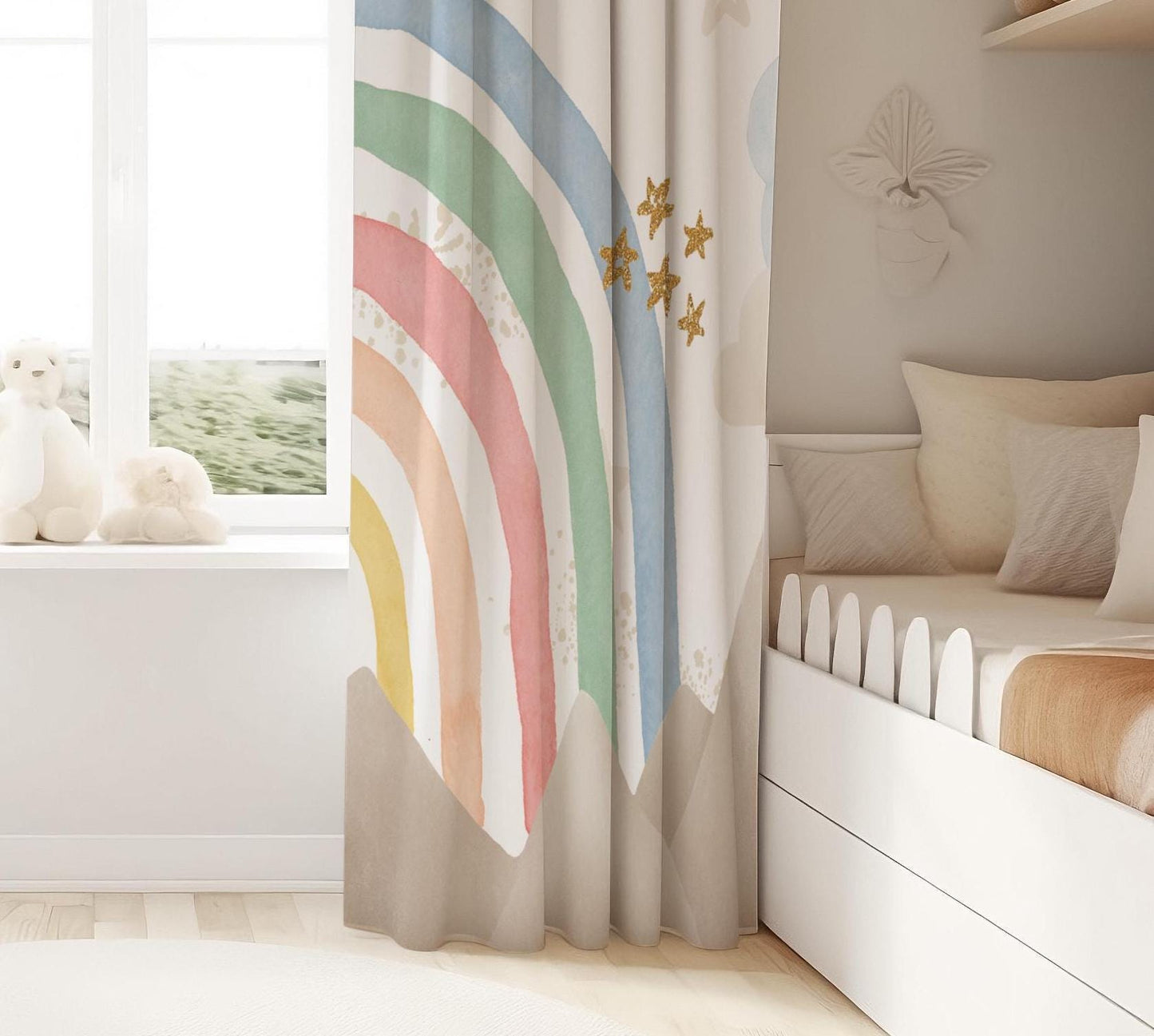 Rainbow Nursery Blackout Curtains