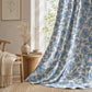 Blue Floral Blackout Curtains