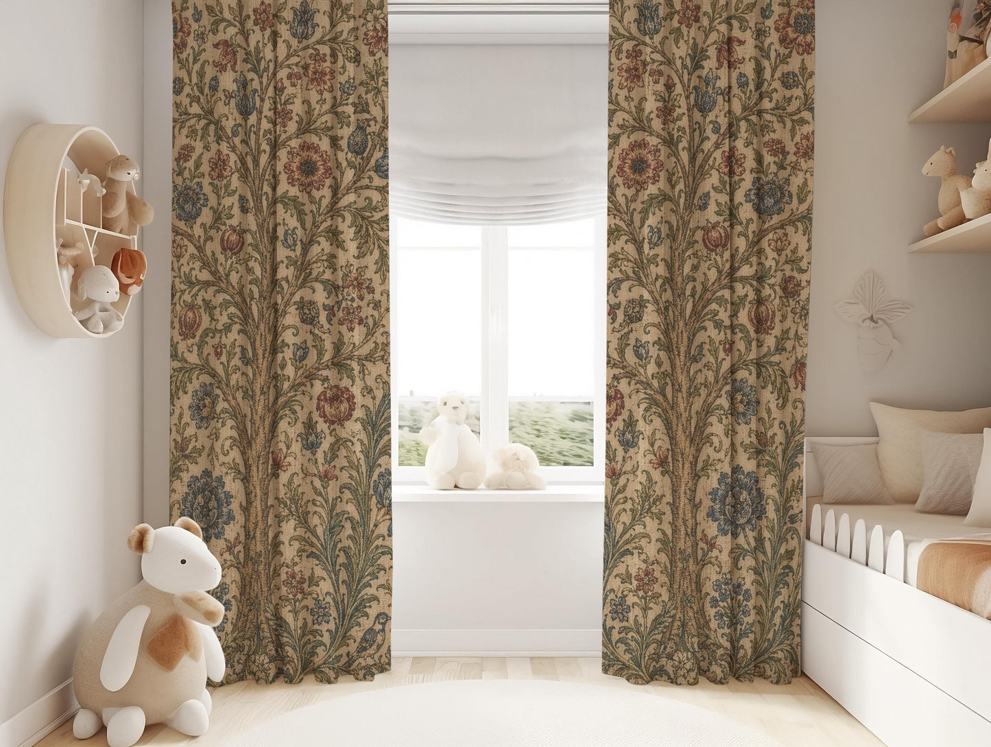 William Morris Style, Vintage Blackout Curtains