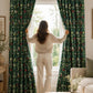 William Morris Style Floral Blackout Curtains