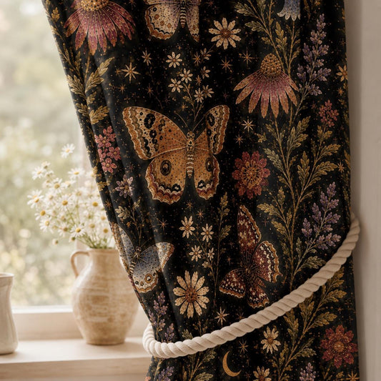 Butterfly Floral Blackout Curtains